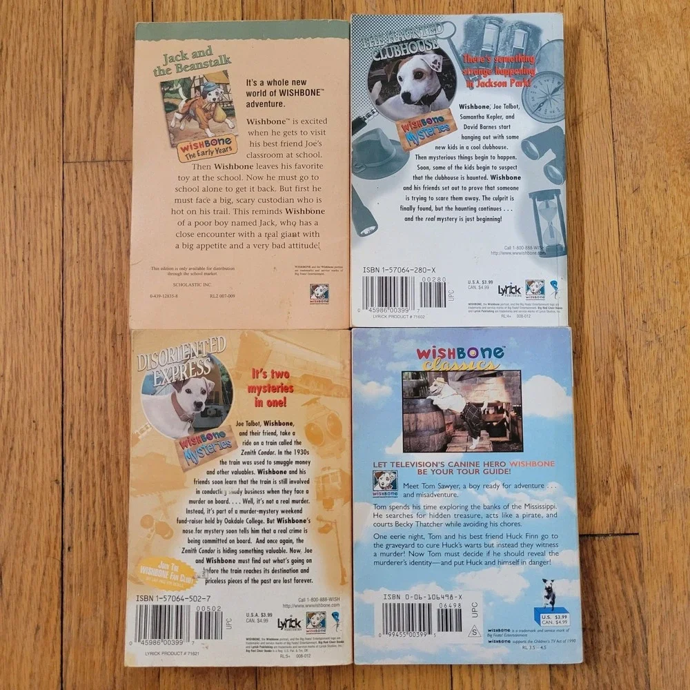 Wishbone Classics Tom Sawyer Jack Beanstalk Paperback‎ Book Kids Gift Literature